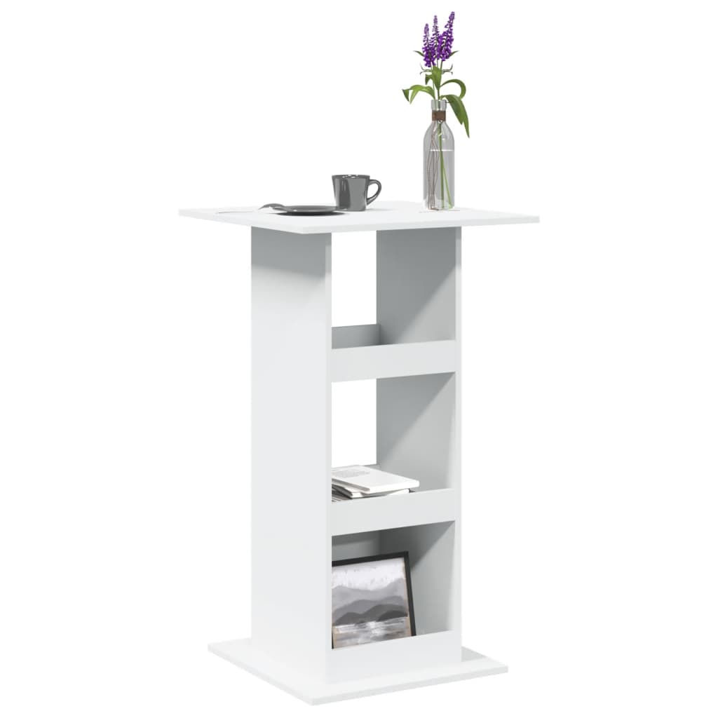 Mesa de bar c/ arrumação 60x60x102 cm derivados madeira branco