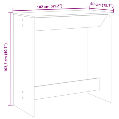 Mesa de bar 102x50x103,5cm derivados de madeira carvalho sonoma