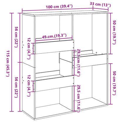 Estante/divisória 100x33x115 cm branco