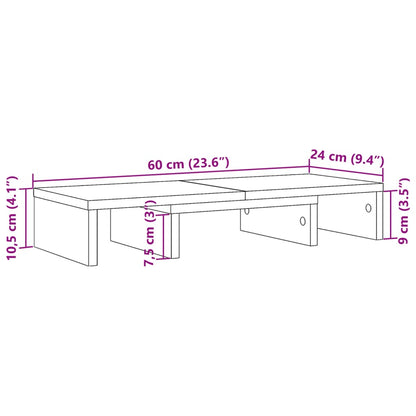 Suporte para monitor ajustável derivados de madeira branco