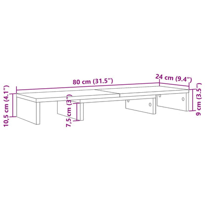 Suporte para monitor ajustável derivados de madeira preto