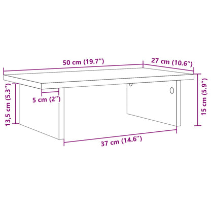 Suporte para monitor 50x27x15 cm derivados de madeira branco