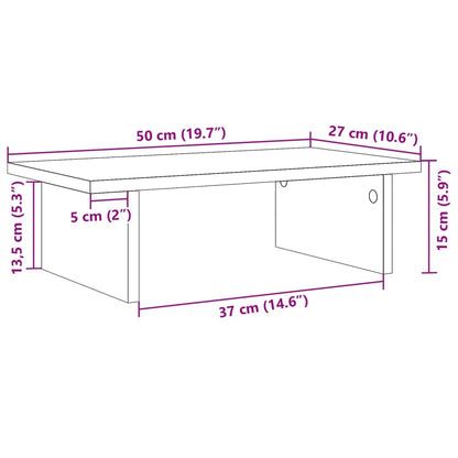 Suporte para monitor derivados de madeira carvalho sonoma