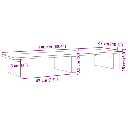 Suporte para monitor derivados de madeira carvalho sonoma