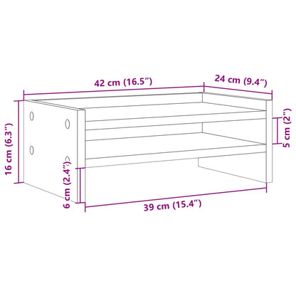 Suporte para monitor 42x24x16 cm deriv. madeira cinza cimento