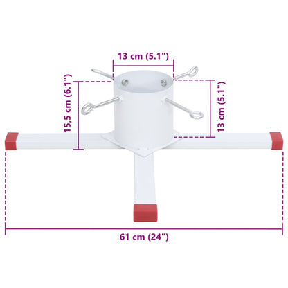 Suporte para árvore de Natal 61x61x15,5 cm branco