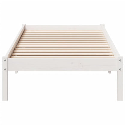 Cama extra longa sem colchão 80x210 cm pinho maciço branco