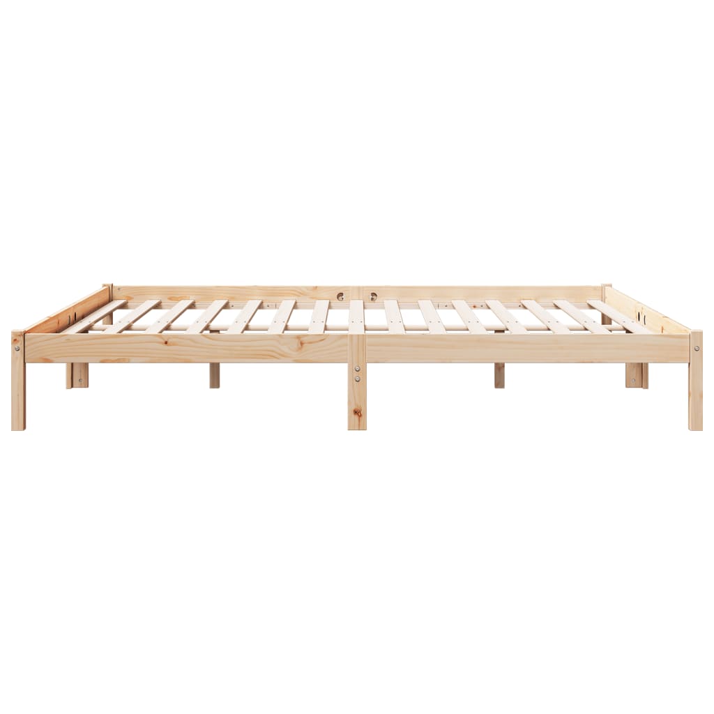 Cama extra longa sem colchão 200x210 cm madeira de pinho maciça