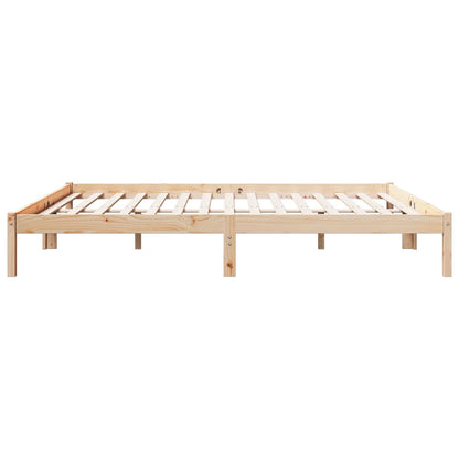 Cama extra longa sem colchão 180x220 cm madeira de pinho maciça