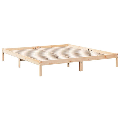 Cama extra longa sem colchão 180x220 cm madeira de pinho maciça