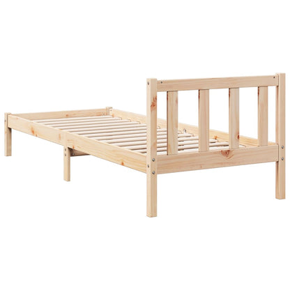 Cama extra longa sem colchão 80x210 cm madeira de pinho maciça