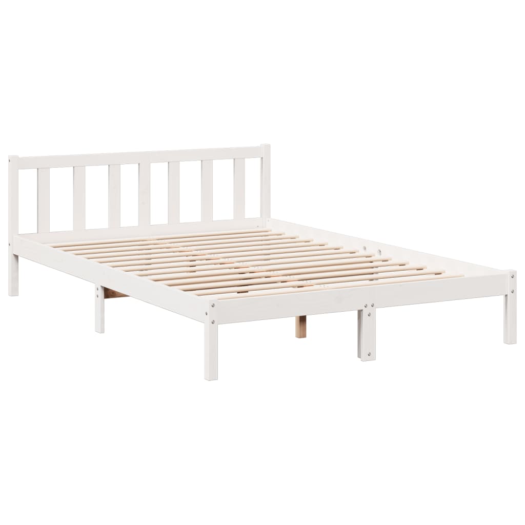 Cama extra longa sem colchão 160x210 cm pinho maciço branco