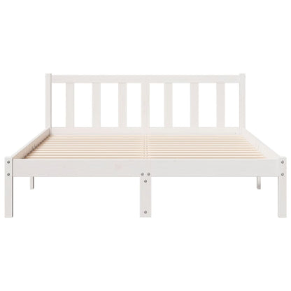 Cama extra longa sem colchão 160x210 cm pinho maciço branco