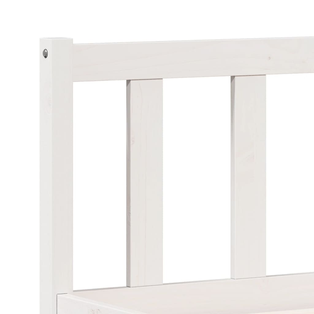 Cama extra longa sem colchão 160x210 cm pinho maciço branco