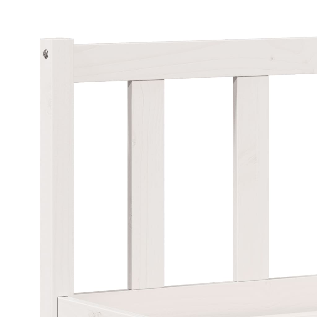 Cama extra longa sem colchão 180x210 cm pinho maciço branco