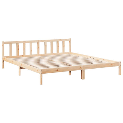 Cama extra longa sem colchão 200x210 cm madeira de pinho maciça