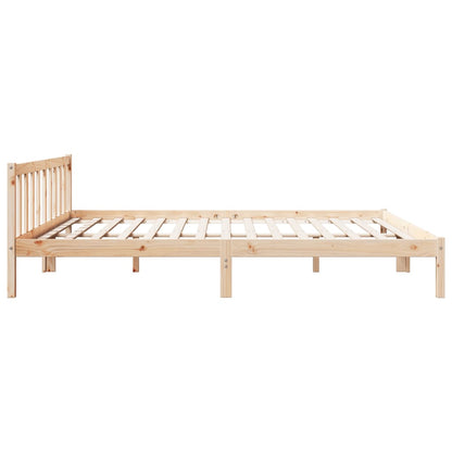 Cama extra longa sem colchão 200x210 cm madeira de pinho maciça