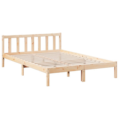 Cama extra longa sem colchão 140x220 cm madeira de pinho maciça