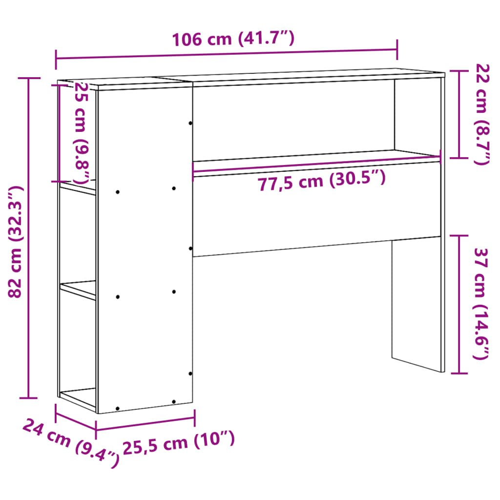 Cabeceira com arrumação 100 cm pinho maciço castanho-mel