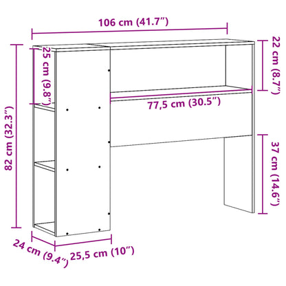 Cabeceira com arrumação 100 cm pinho maciço castanho-mel