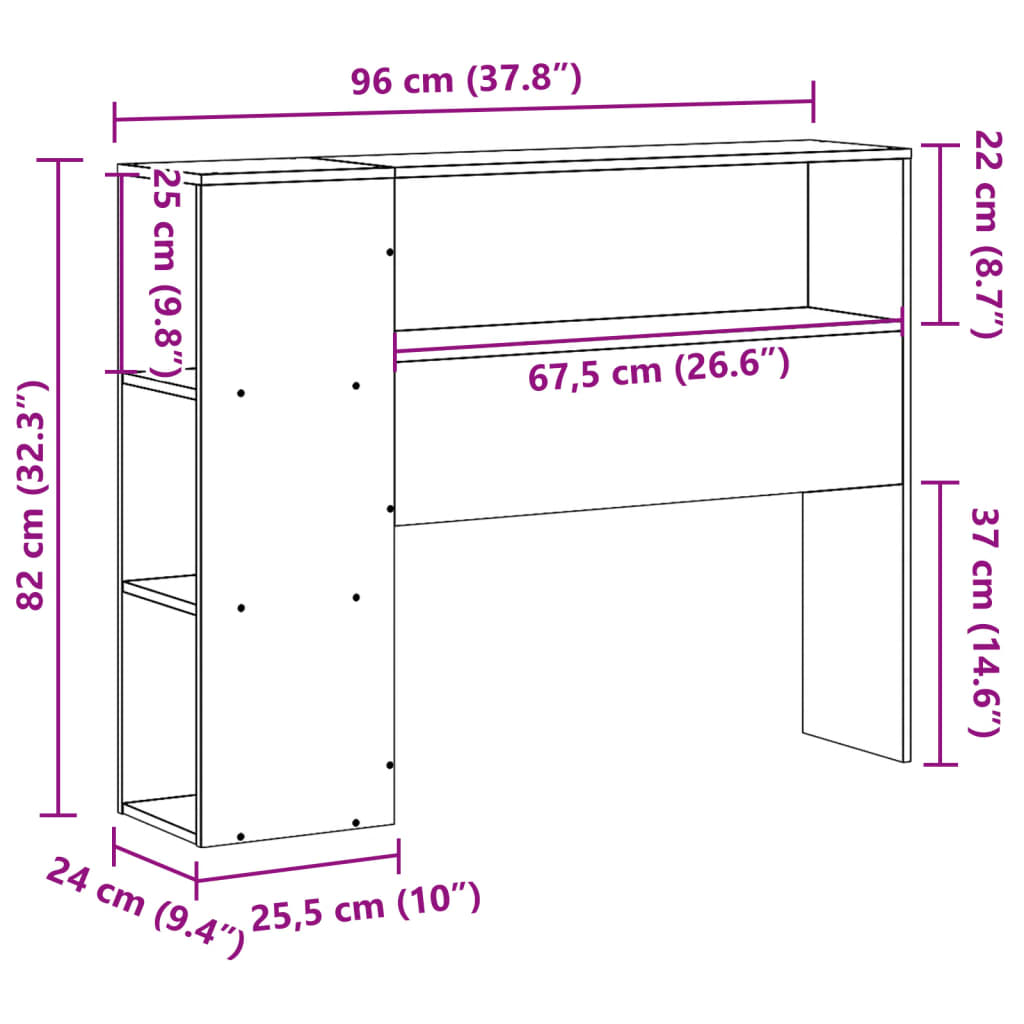 Cabeceira com arrumação 90 cm pinho maciço castanho-mel