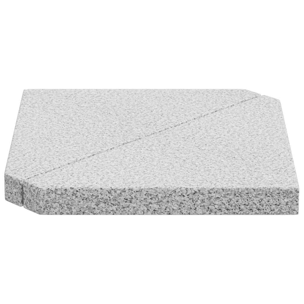 Placas peso guarda-sol triangulares 2 pcs granito 14kg cinzento