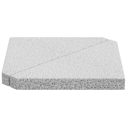 Placas peso guarda-sol triangulares 2 pcs granito 14kg cinzento