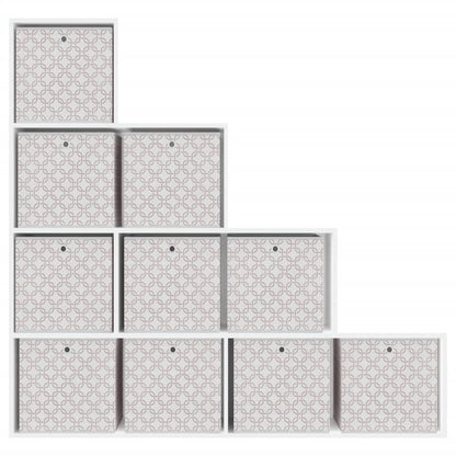 Caixas de arrumação dobráveis 10 pcs 32x32x32 cm TNT creme