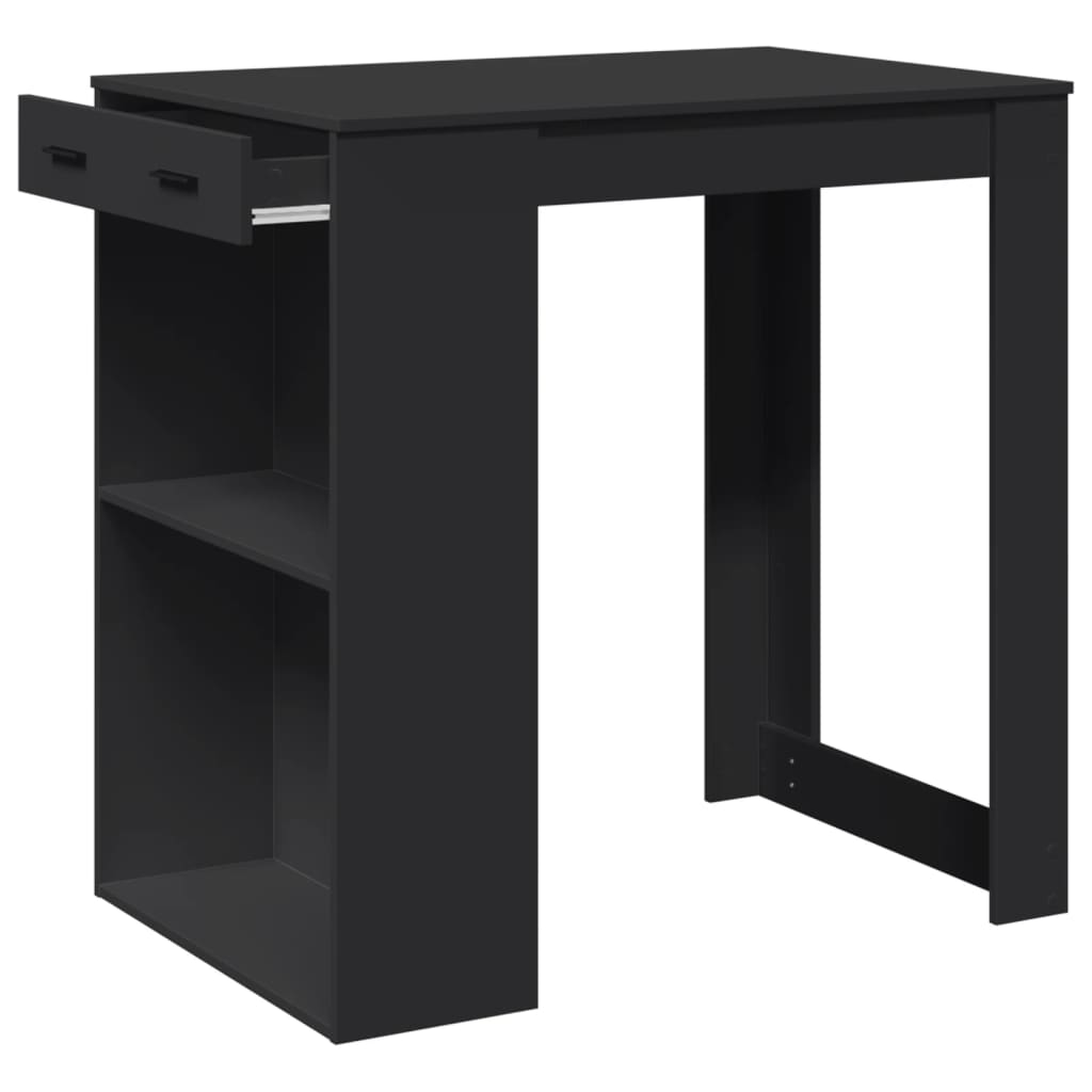 Mesa de bar 102x70x103,5 cm derivados de madeira preto