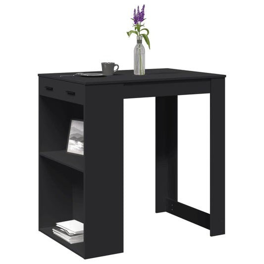 Mesa de bar 102x70x103,5 cm derivados de madeira preto