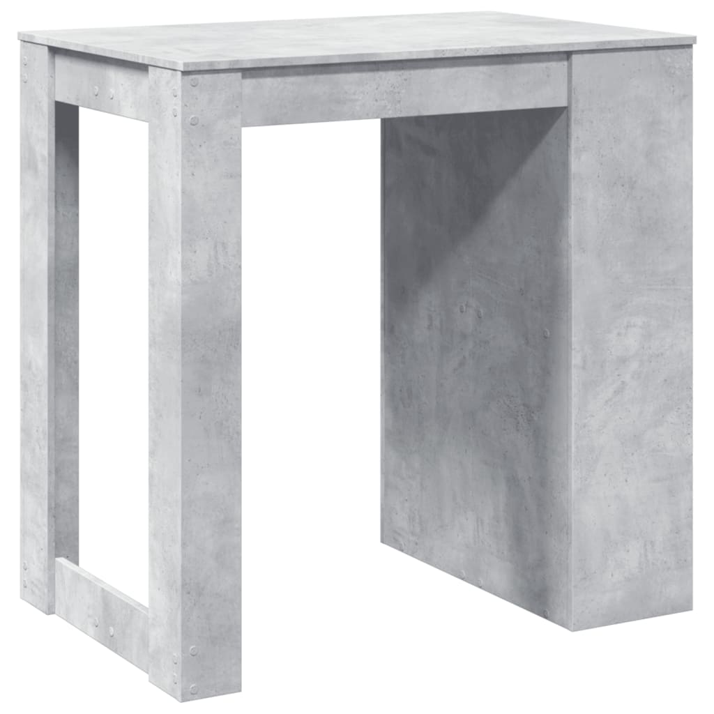 Mesa de bar 102x70x103,5 cm derivados madeira cinzento cimento