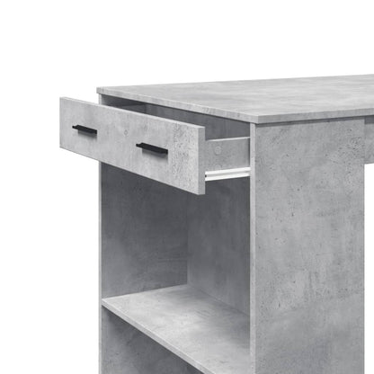 Mesa de bar 102x70x103,5 cm derivados madeira cinzento cimento