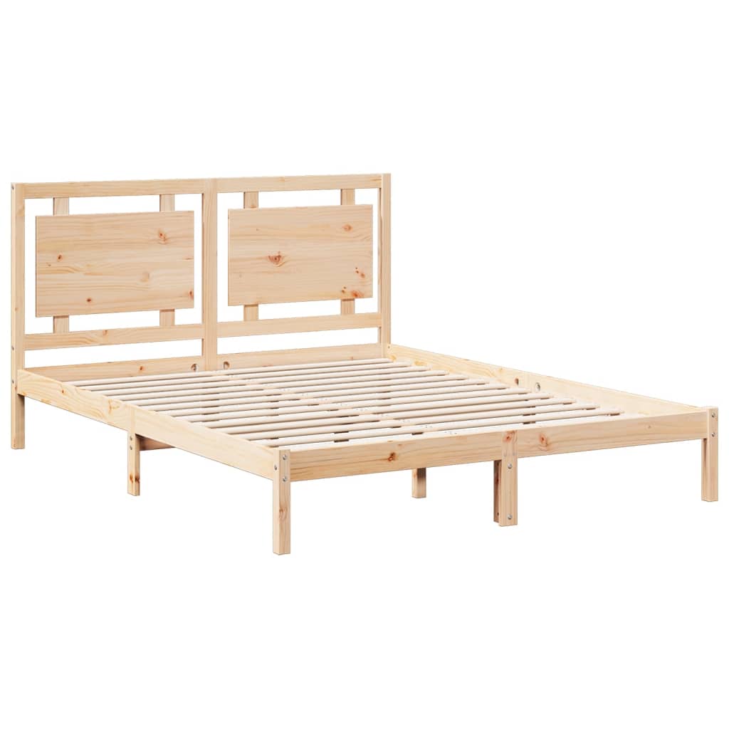 Cama extra longa sem colchão 140x210 cm madeira maciça