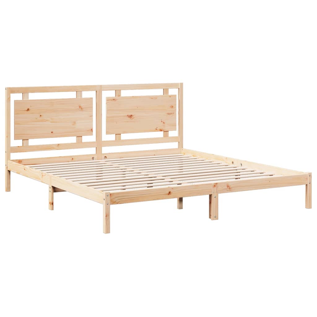 Cama extra longa sem colchão 200x210 cm madeira maciça