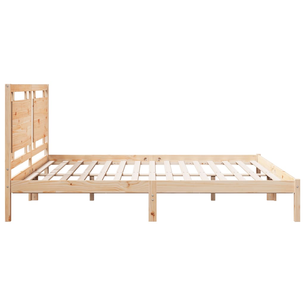 Cama extra longa sem colchão 200x210 cm madeira maciça