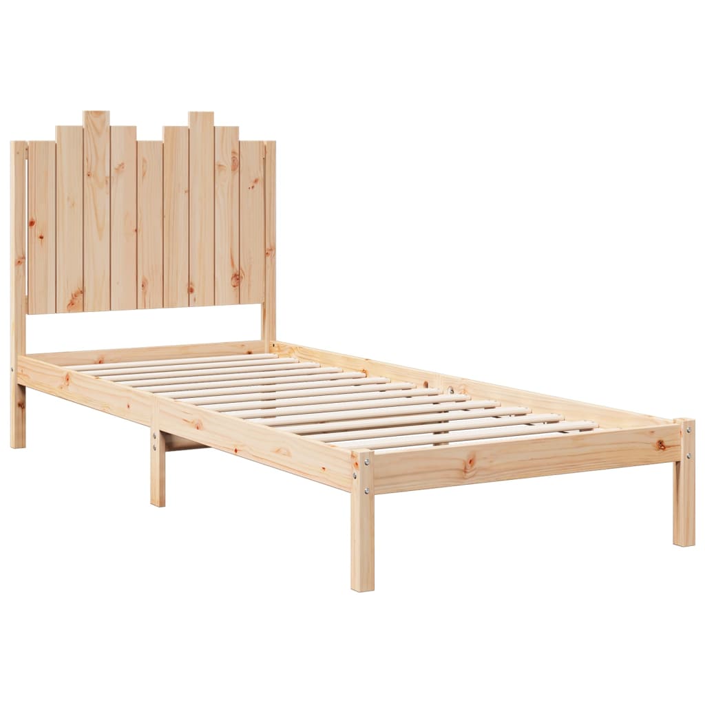 Cama extra longa sem colchão 100x210 cm madeira maciça