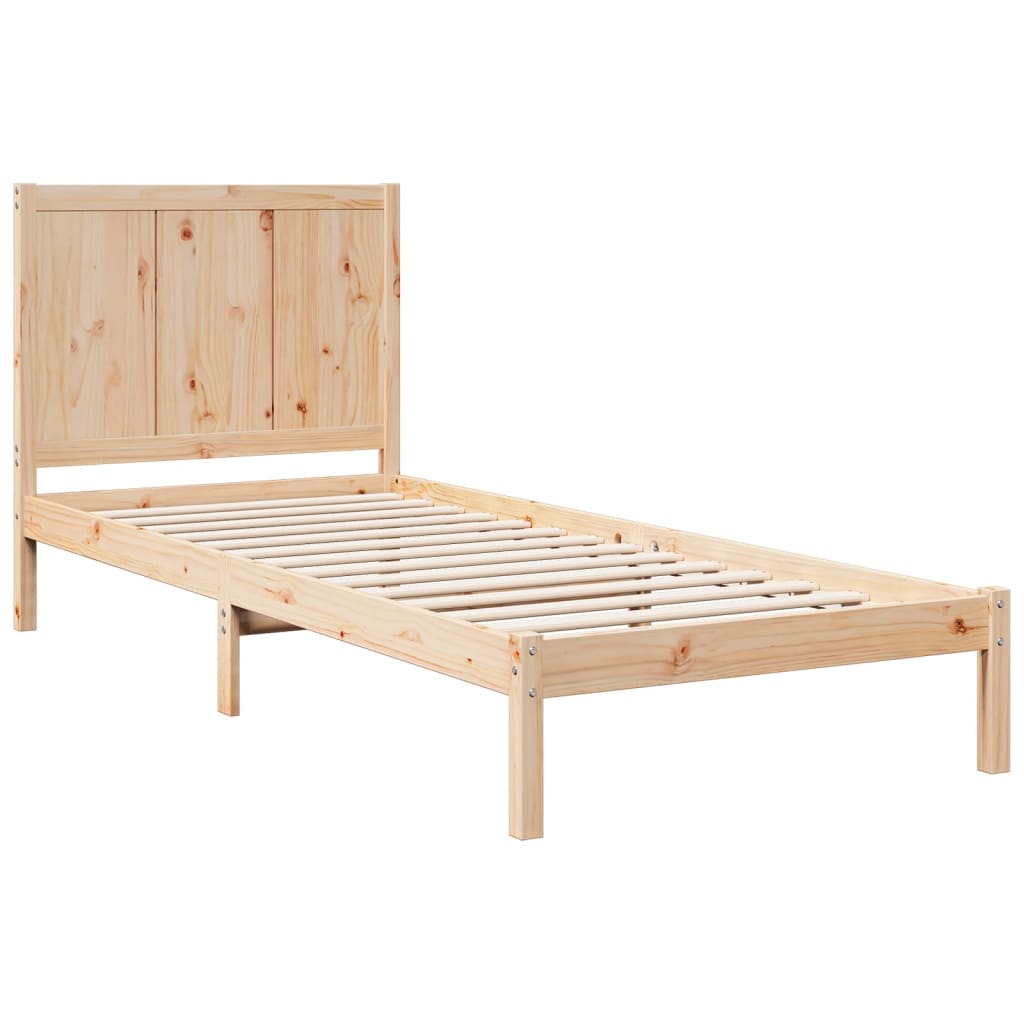 Cama extra longa sem colchão 100x210 cm madeira maciça