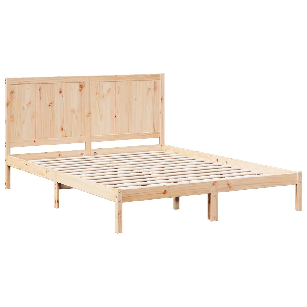 Cama extra longa sem colchão 180x210 cm madeira maciça