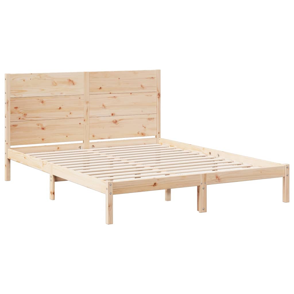 Cama extra longa sem colchão 160x210 cm madeira maciça