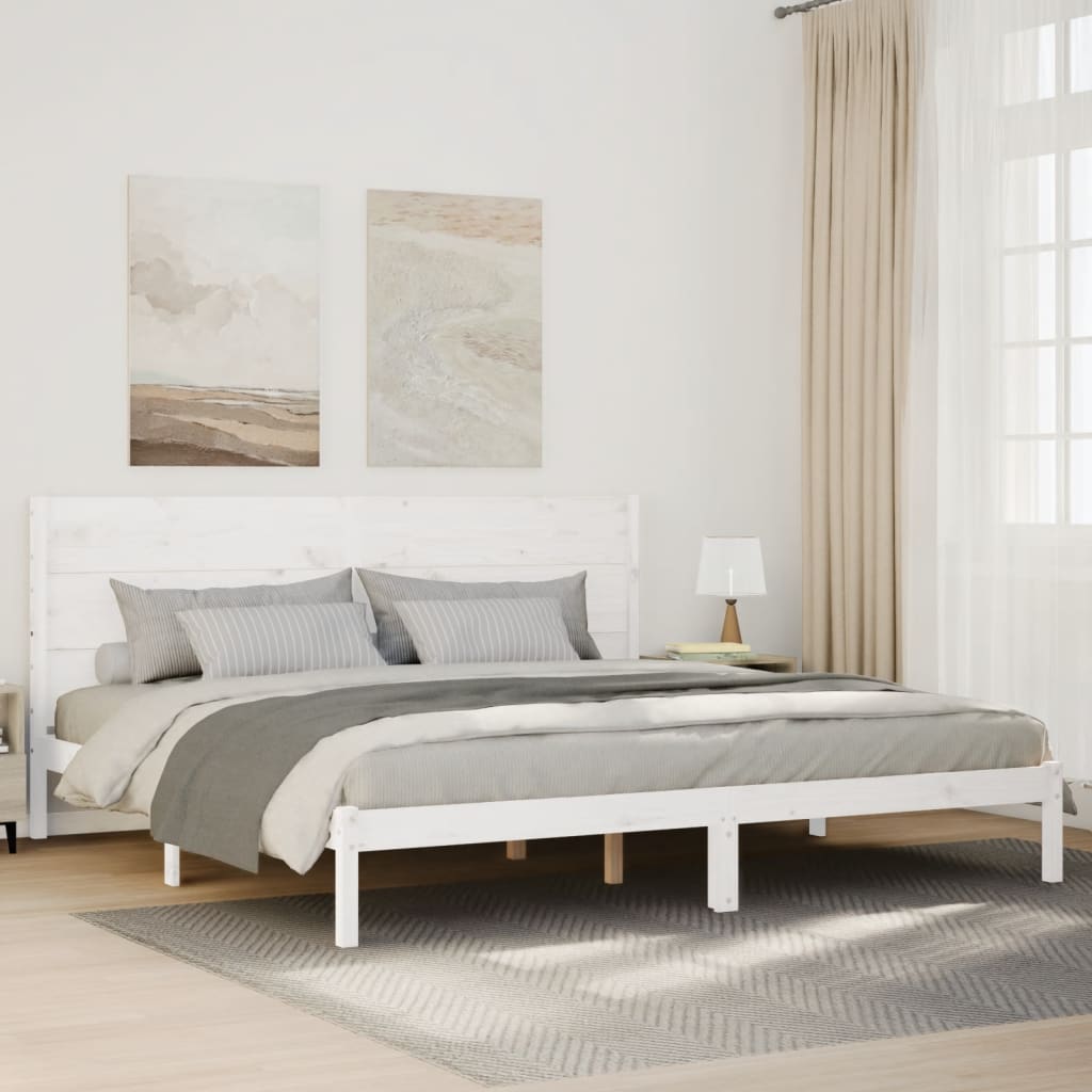 Cama extra longa sem colchão 200x220 cm madeira maciça