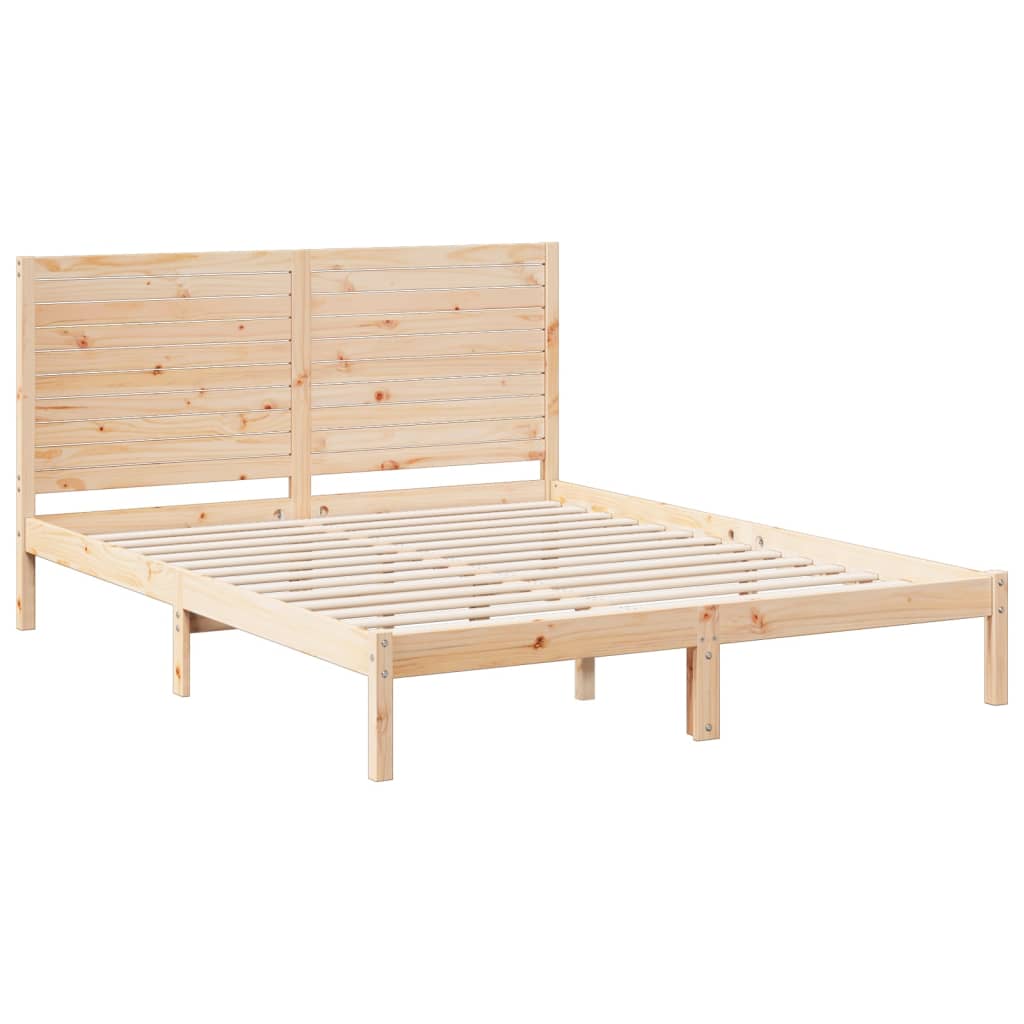 Cama extra longa sem colchão 140x210 cm madeira maciça