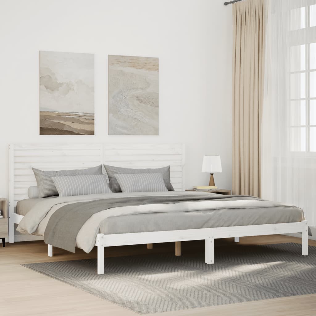 Cama extra longa sem colchão 200x210 cm madeira maciça