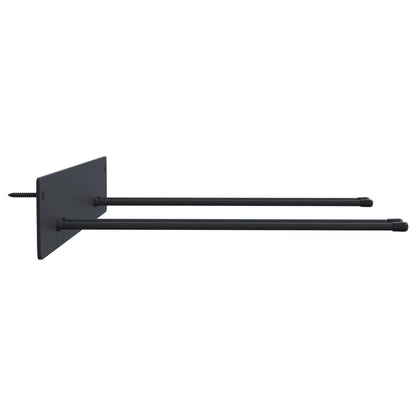 Suportes de parede p/ ferramentas de jardim 4 pcs aço preto