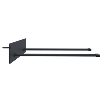 Suportes de parede p/ ferramentas de jardim 8 pcs aço preto