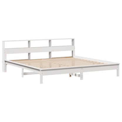 Cama sem colchão 180x200 cm madeira de pinho maciça branco