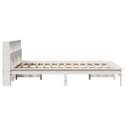 Cama sem colchão 135x190 cm madeira de pinho maciça branco