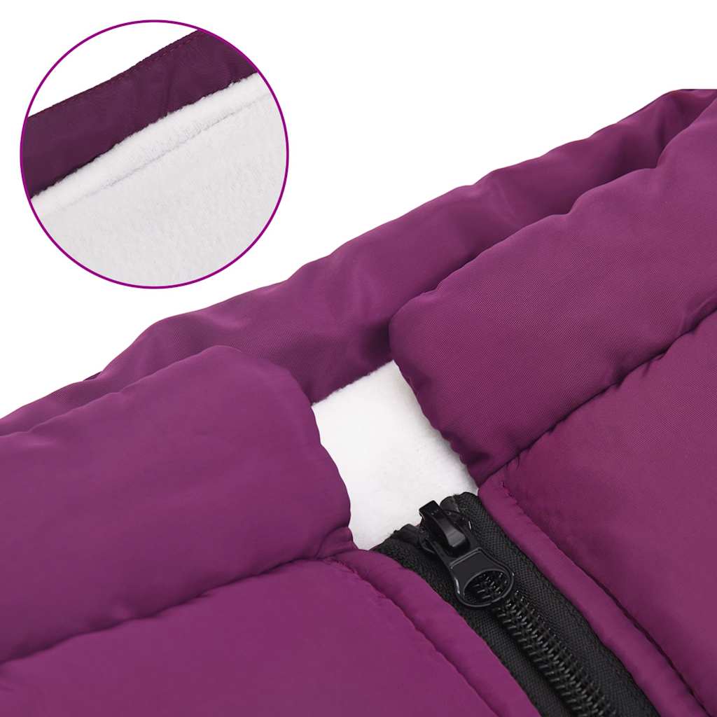 casaco para cães com arnês impermeável reflexivo roxo 4XL