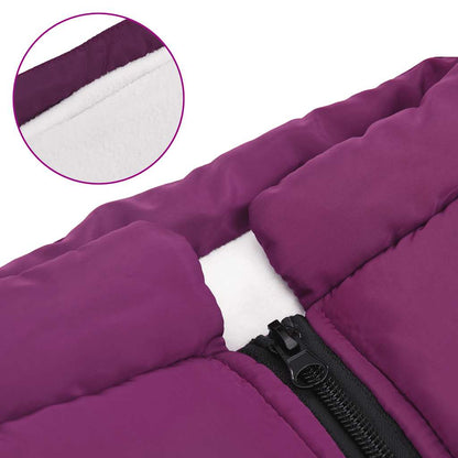 casaco para cães com arnês impermeável reflexivo roxo 6XL