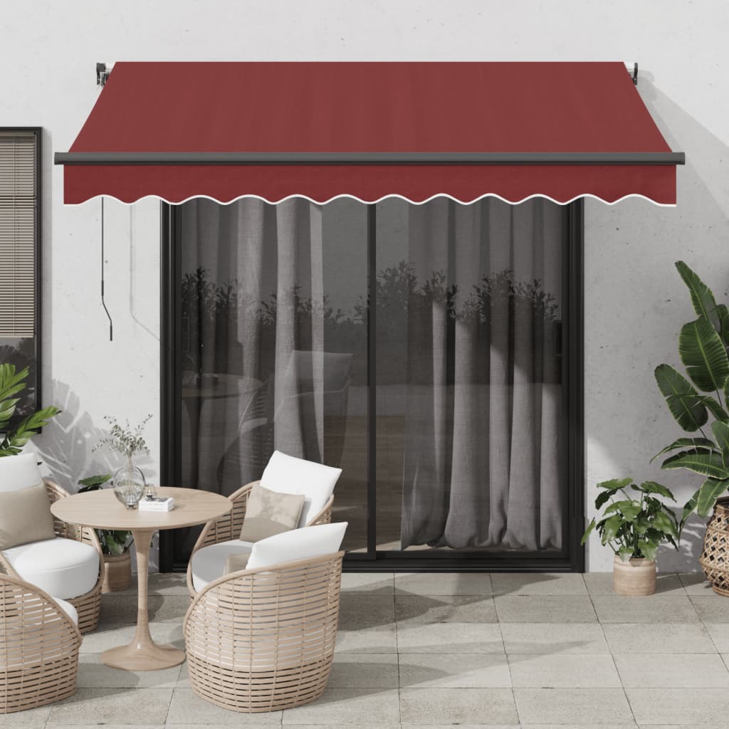 Toldo retrátil automático 300x250 cm bordô