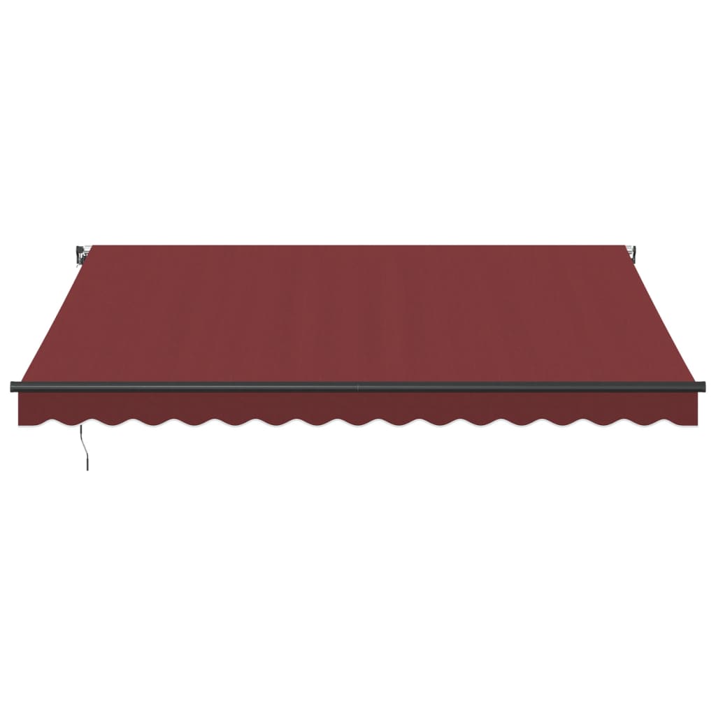 Toldo retrátil manual com luzes LED 400x300 cm bordô